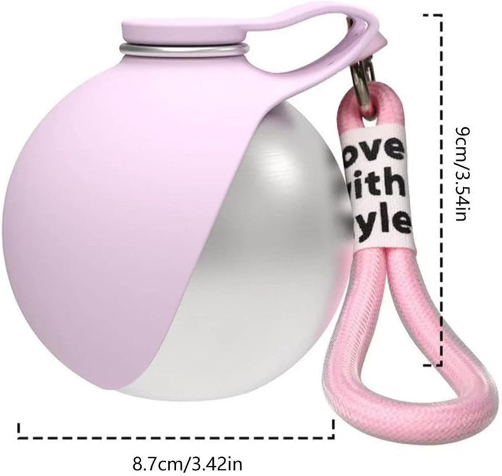 2-In-1 Portable Dog Water Bottle, Travel Hydration Dispenser Container Cup or Small Dogs - Leak-Proof & Compact Dog Travel, Foldables Pet Water Bottle for Small Dog Walking (Pink)