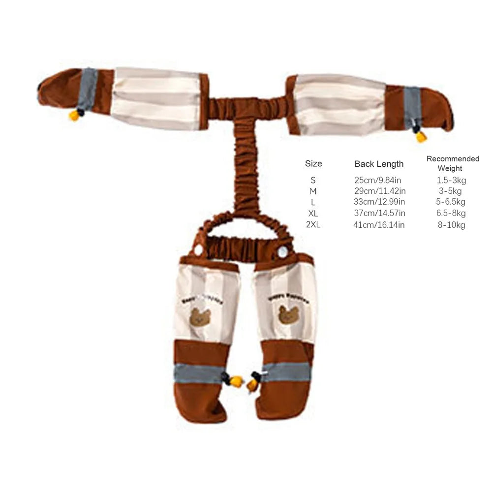 Reflective Stripe Pet Strolling Going Out Pants Adjustable Full Leg Protection Dog Boot Leggings Waterproof Dust-Proof